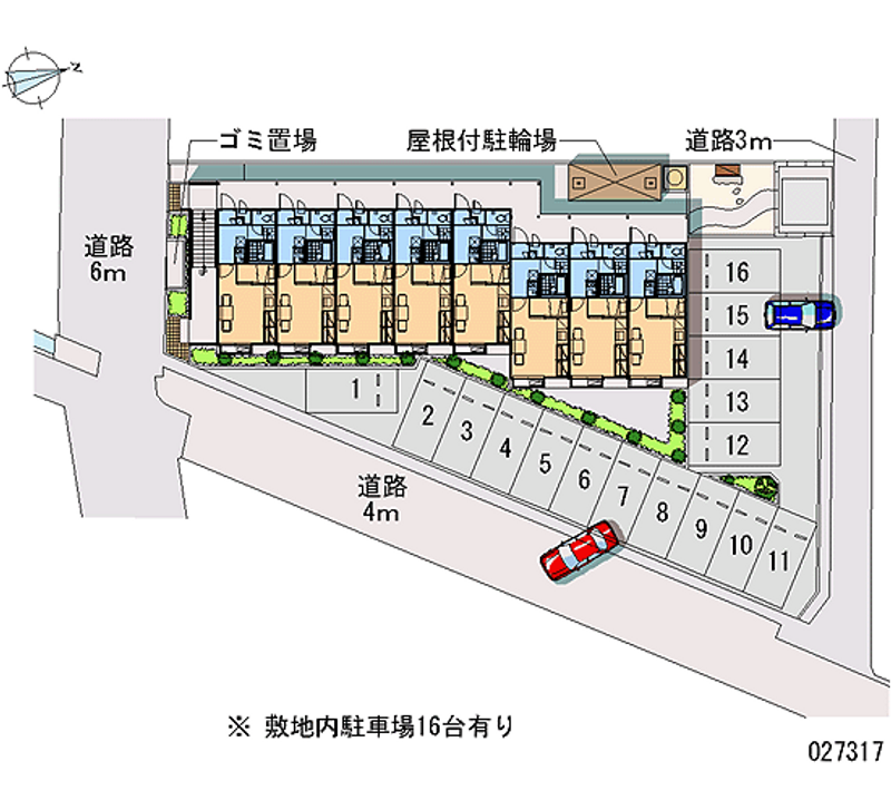 レオパレスサンライズ壱番館 月極駐車場