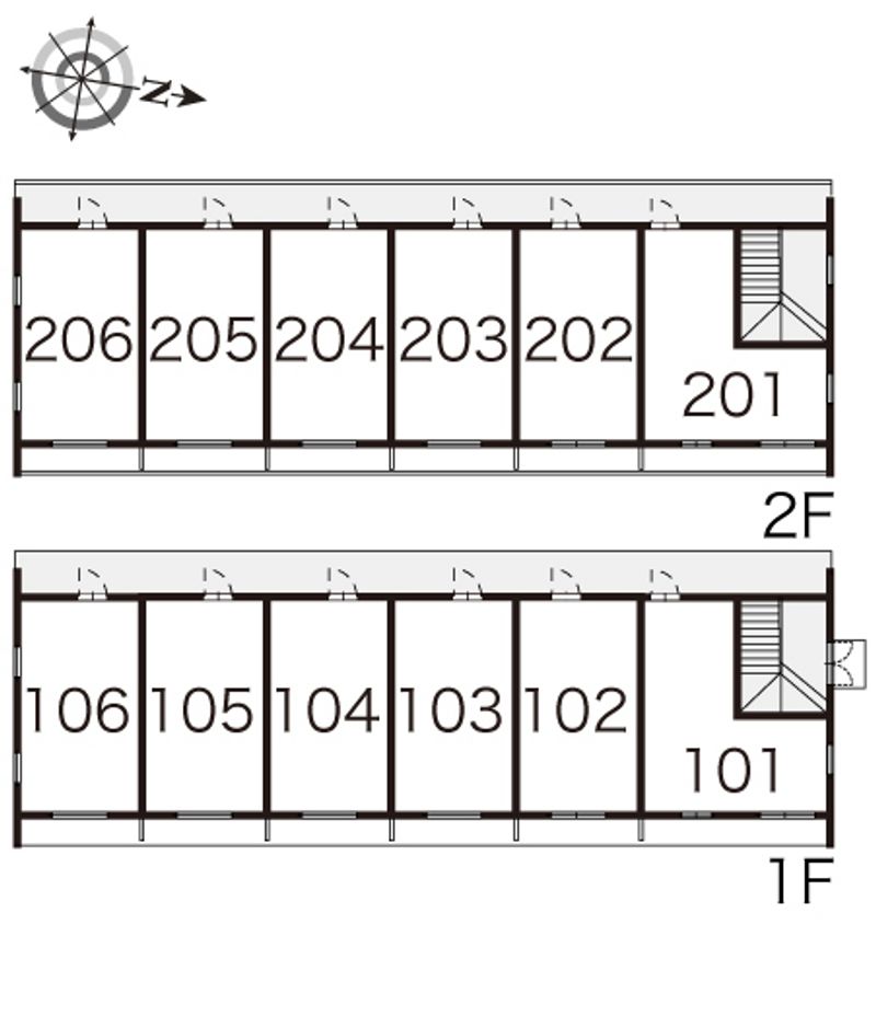 レオパレスグリーンヒル塩尻 間取配置図
