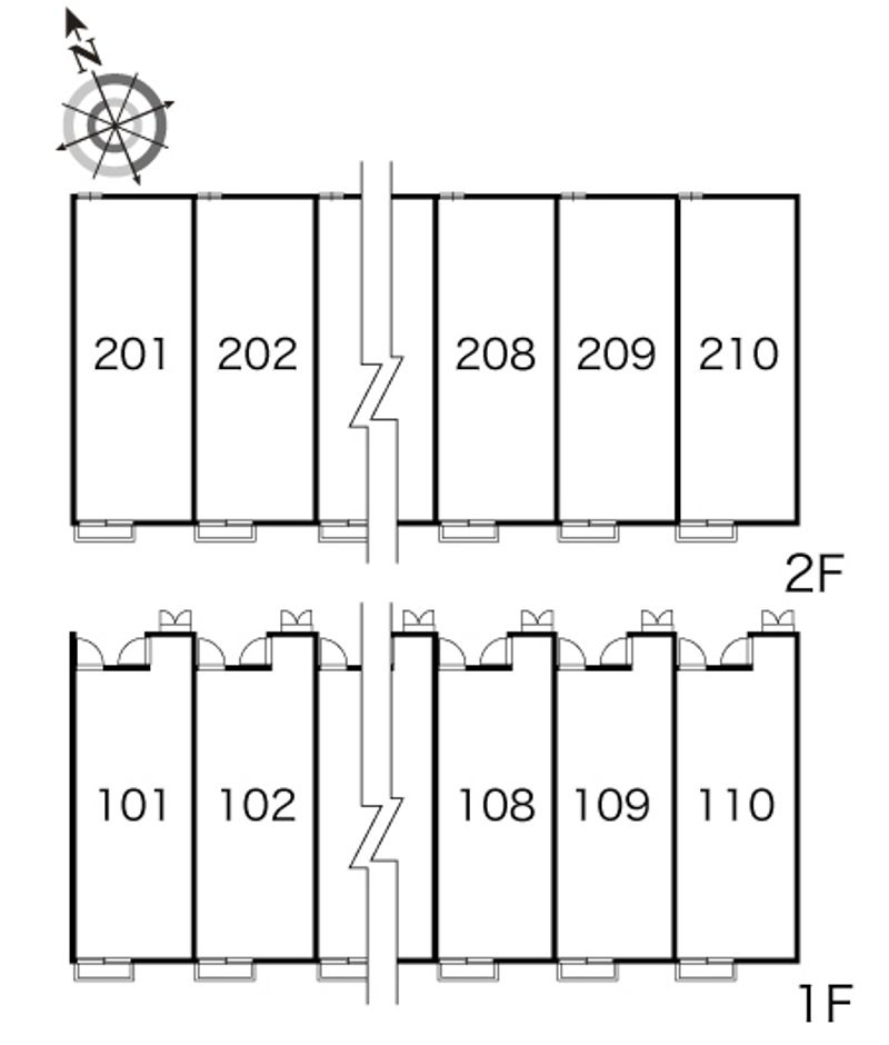 レオパレス堀割 間取配置図