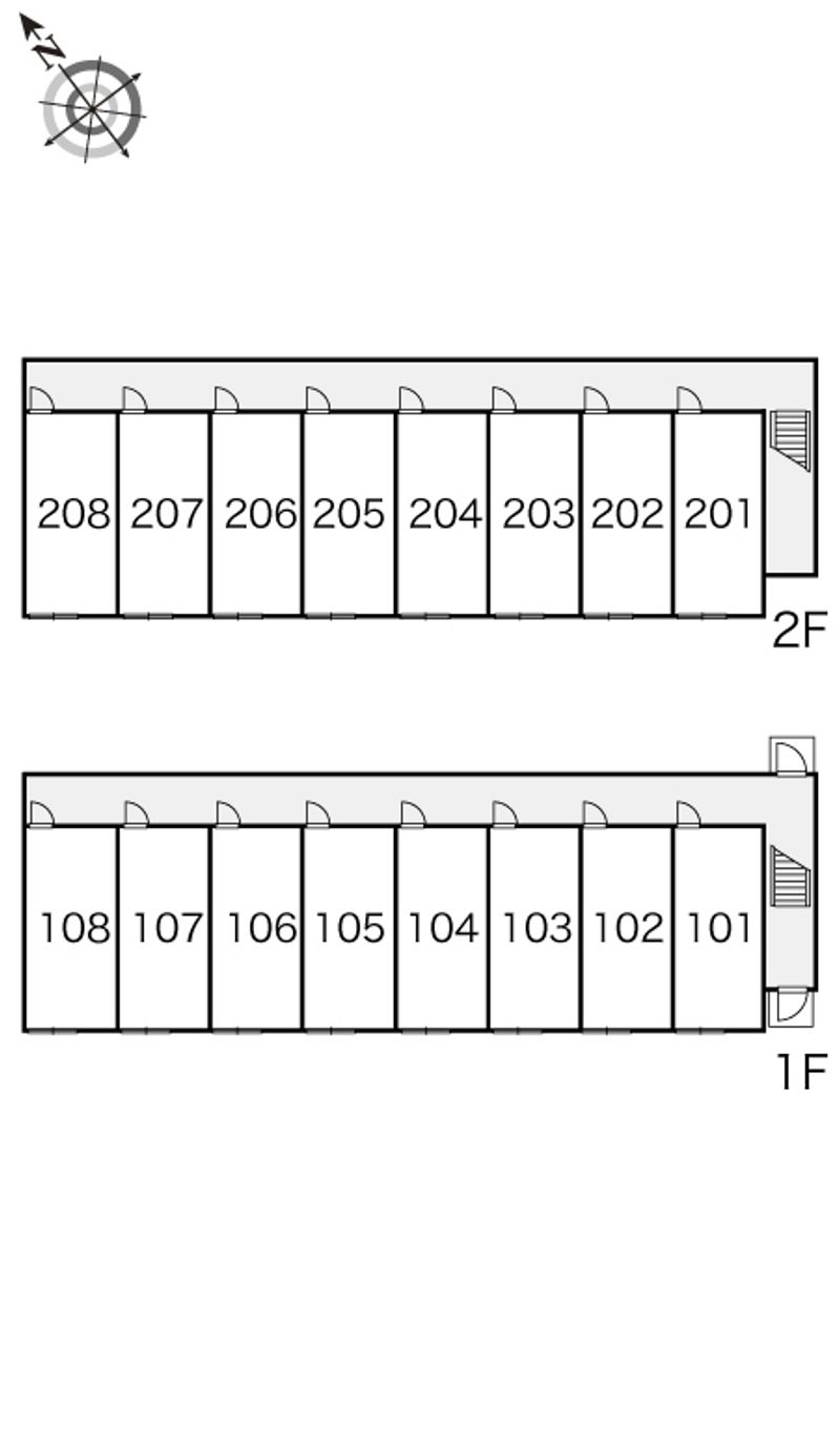レオパレスシーサイドサカエ 間取配置図