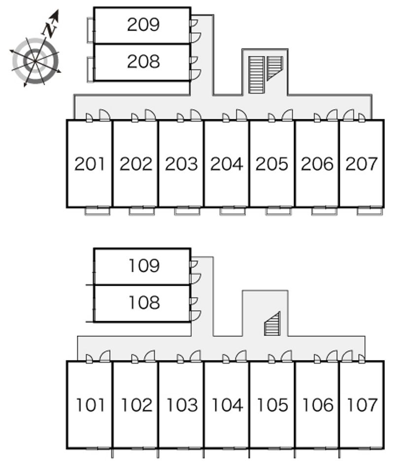 レオパレスＵＴＯＧＡＲＩＡ 間取り配置図