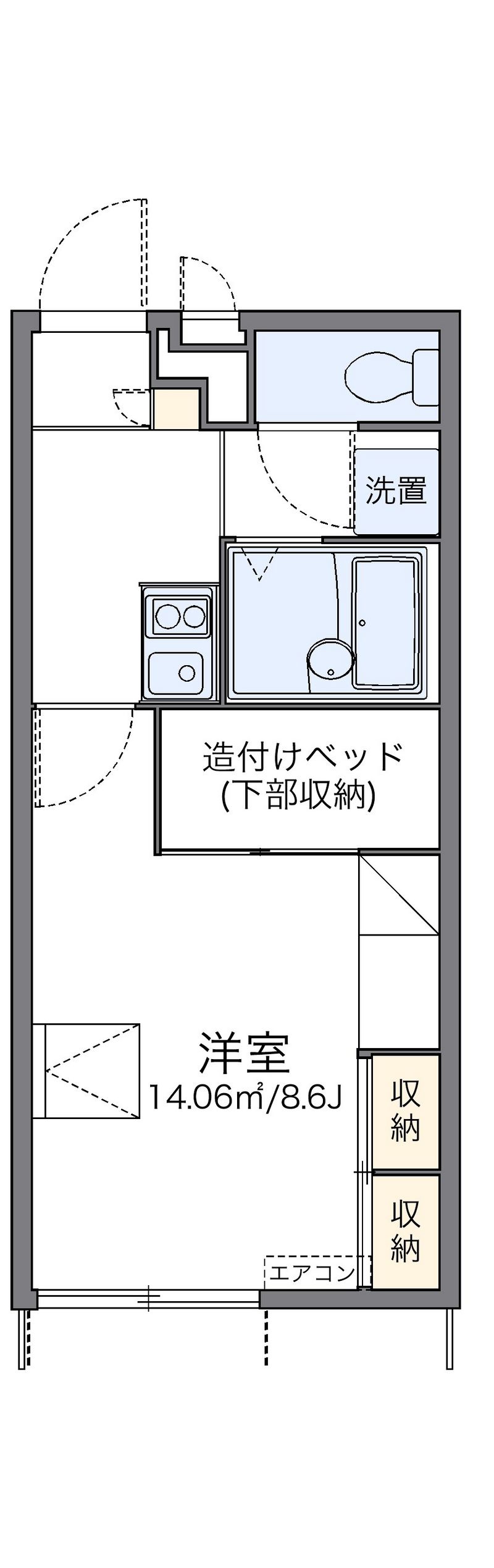 レオパレスタウンコート内原 間取り