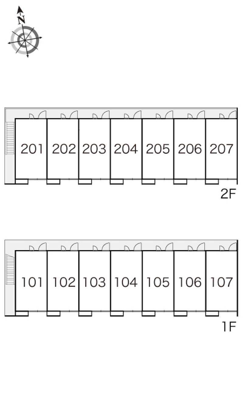レオパレスあいのはら 間取配置図