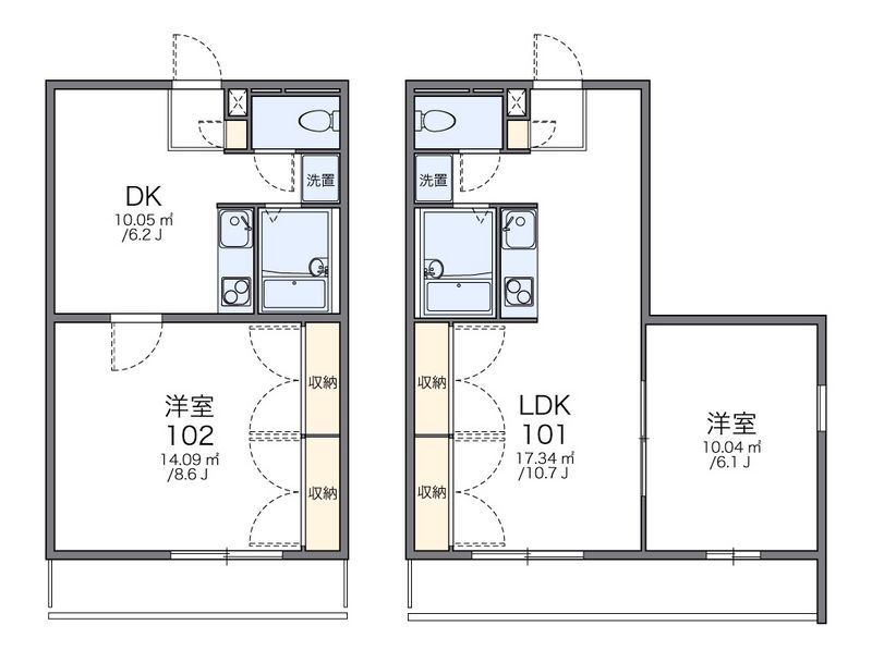 レオパレス大木館弐 間取図
