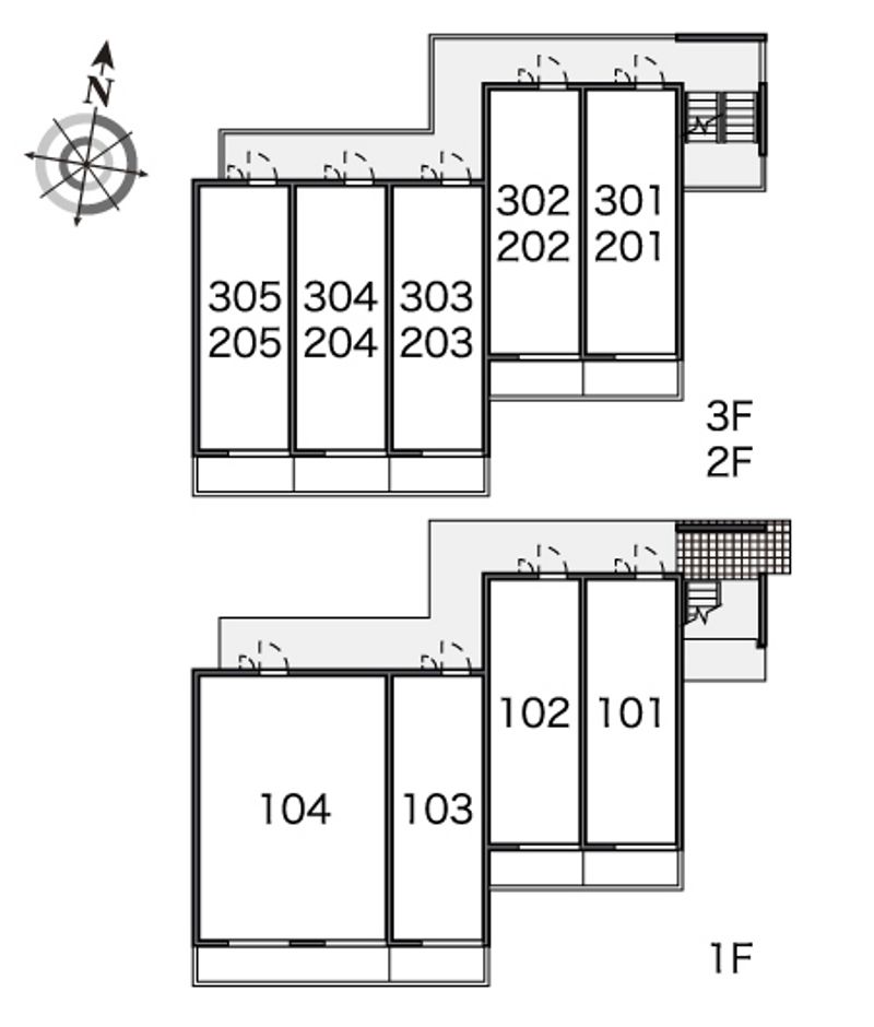 レオパレスラ　メイジュときわ台 間取配置図