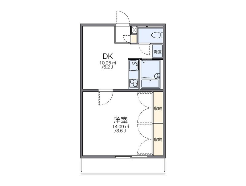 レオパレス大木館弐 間取図