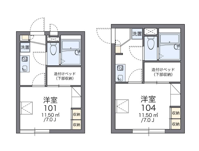 レオパレスＭ．Ｔｒｅｅ　Ⅲ 間取図
