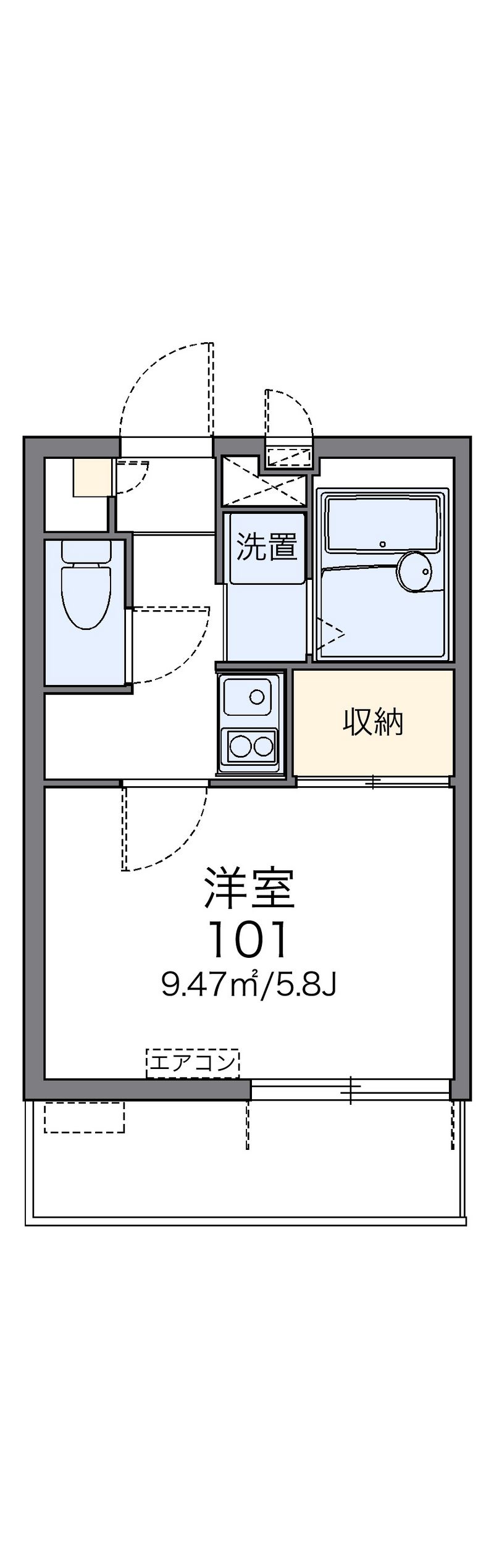 レオパレスポートハイム 間取図