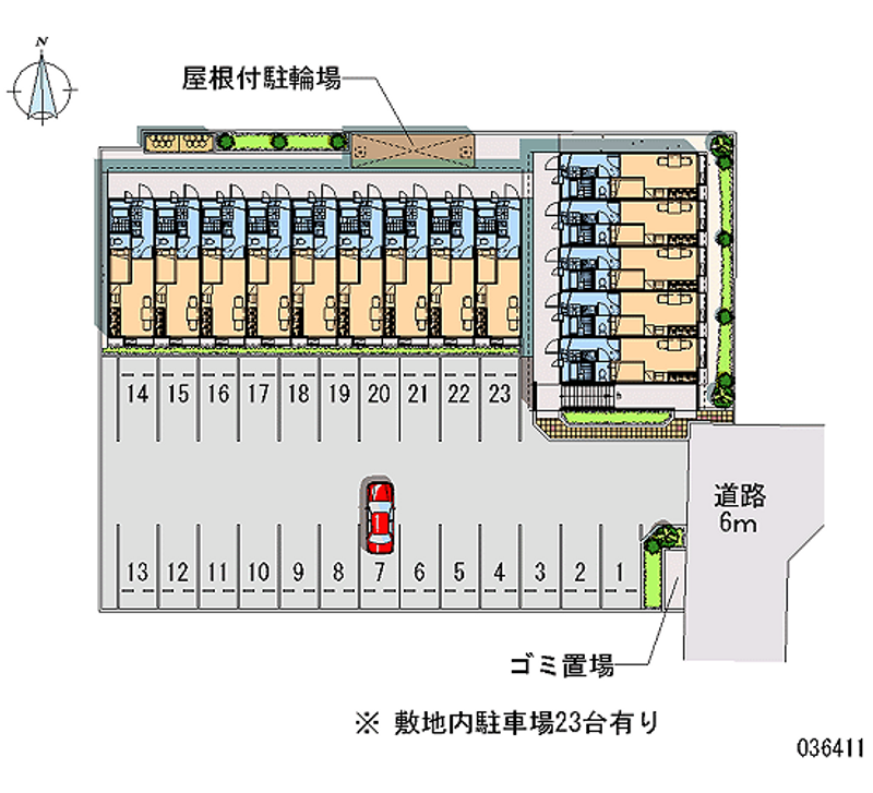 レオパレス森本北 月極駐車場