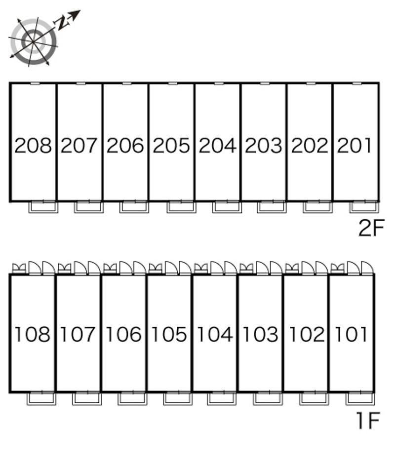 レオパレスヴェル　ベア 間取り配置図