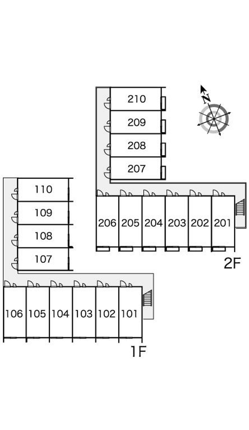 レオパレス森 間取配置図