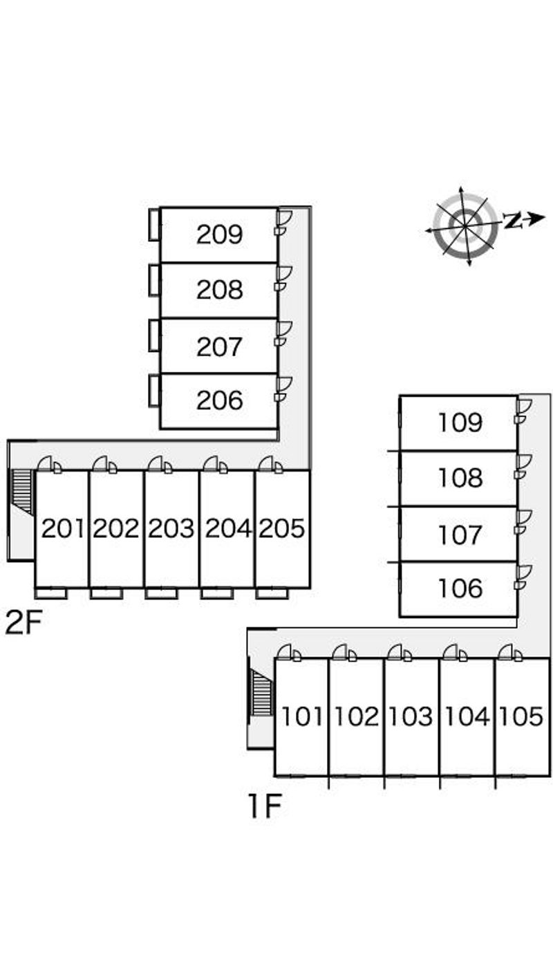 レオパレスアプリコーゼ 間取配置図