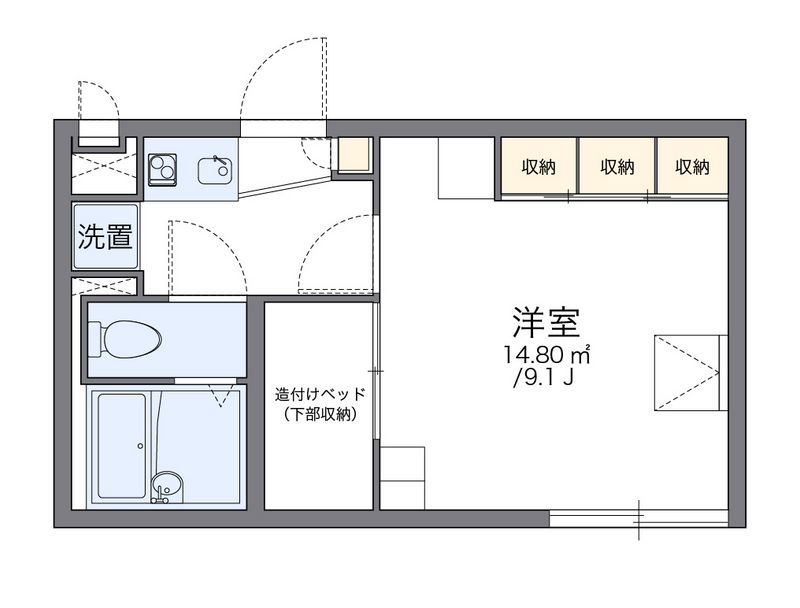 レオパレスＫ 間取図