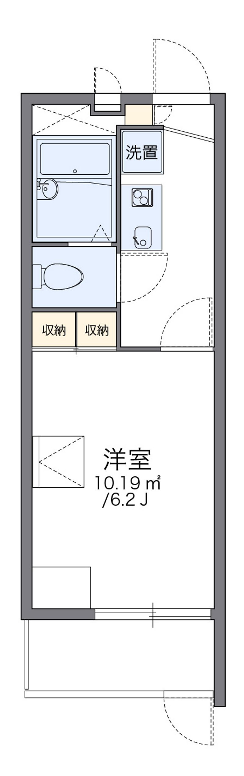 レオパレスクレール猪名寺 間取図