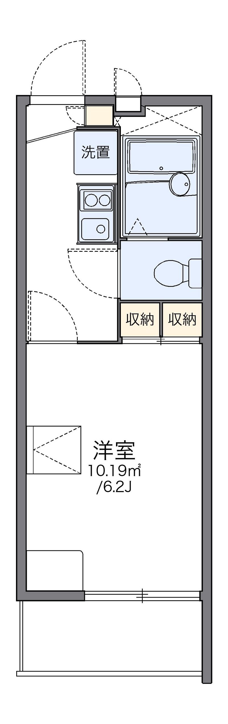 レオパレスサガミわたなべ 間取図