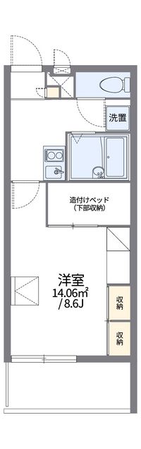 レオパレスエコミックユー 間取図