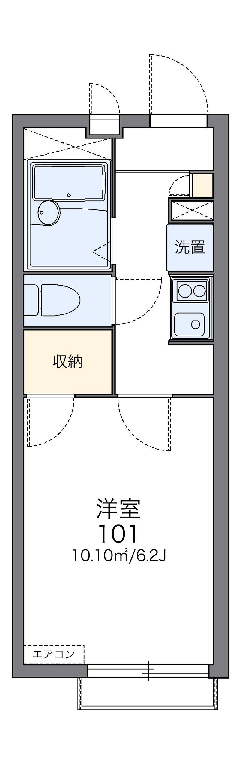 レオパレス日野本町 間取図