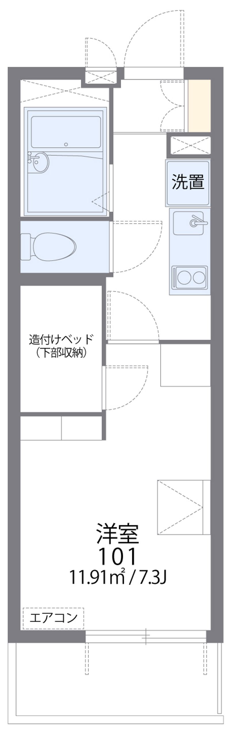 レオパレスシャルマン柴島 間取図