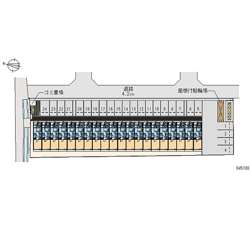 45188 bãi đậu xe hàng tháng