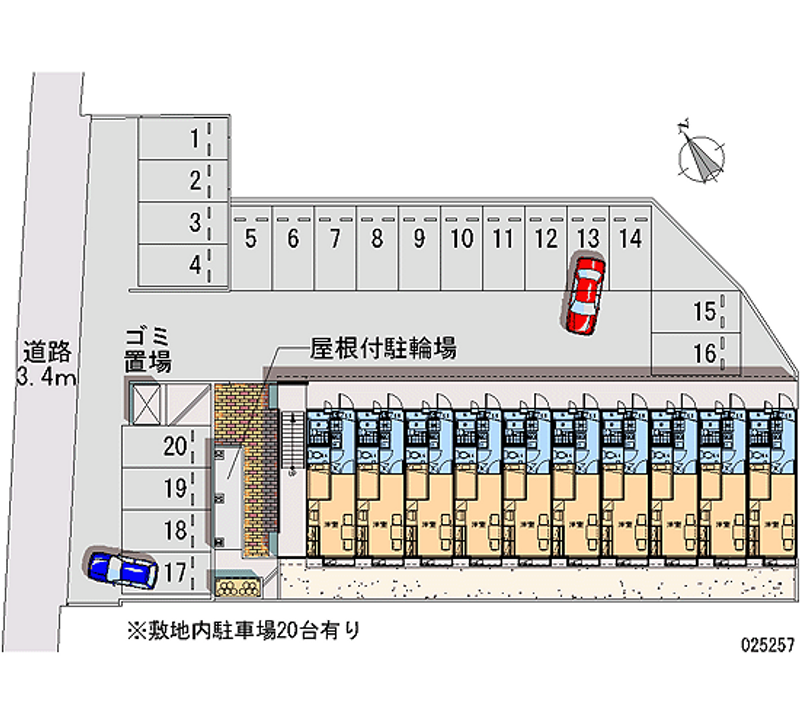 レオパレスミムラ 月極駐車場