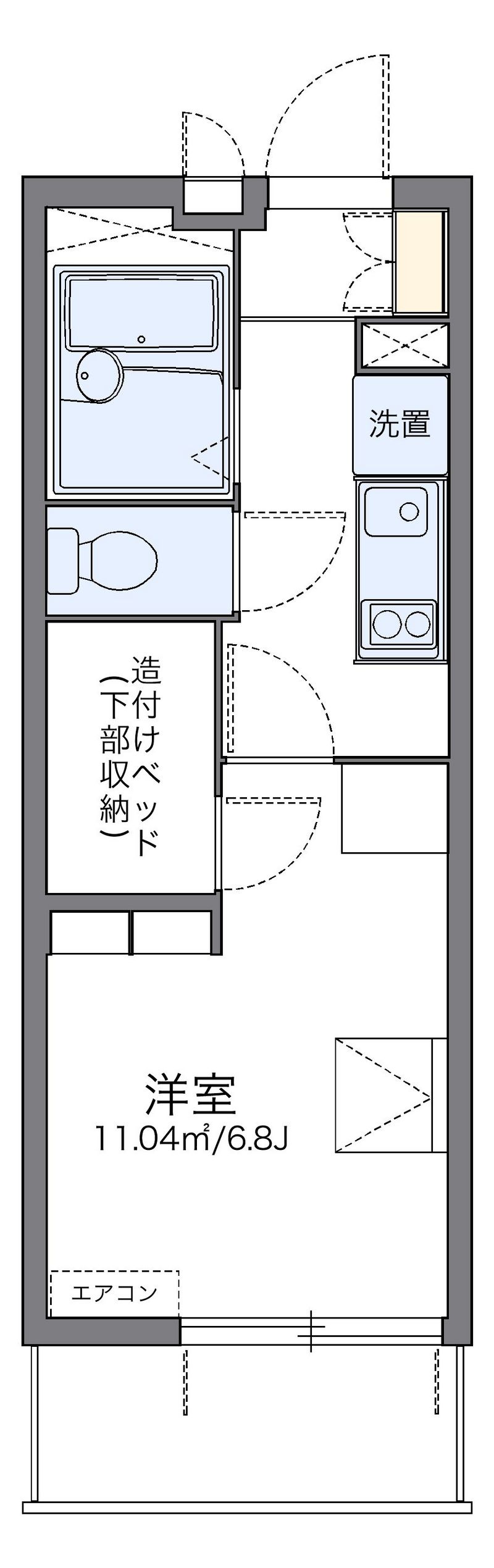 レオパレス瓦町 間取図