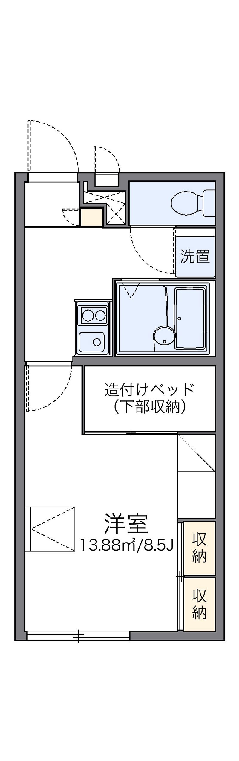 レオパレスサニーホームズ５ 間取図