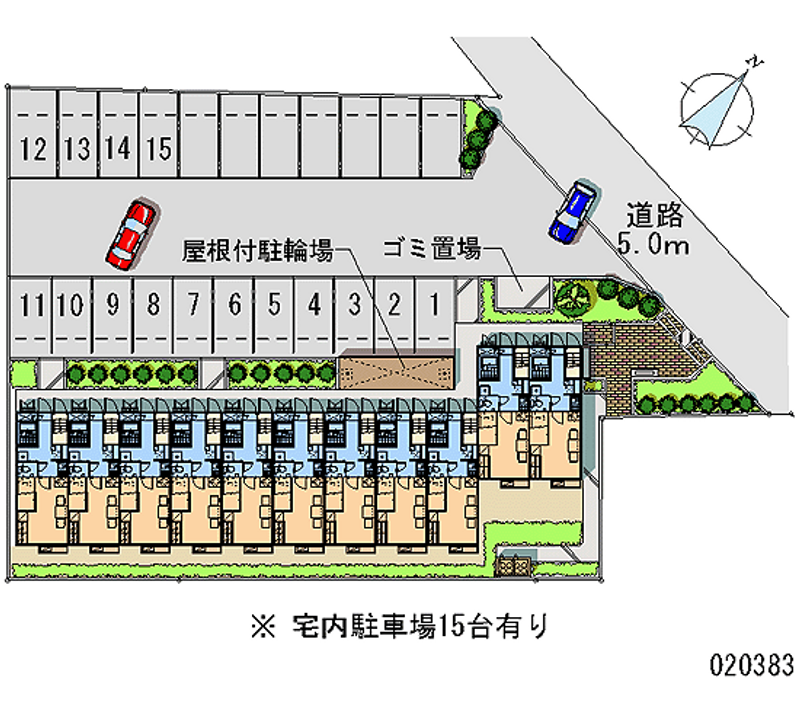 レオパレスやまもと 月極駐車場