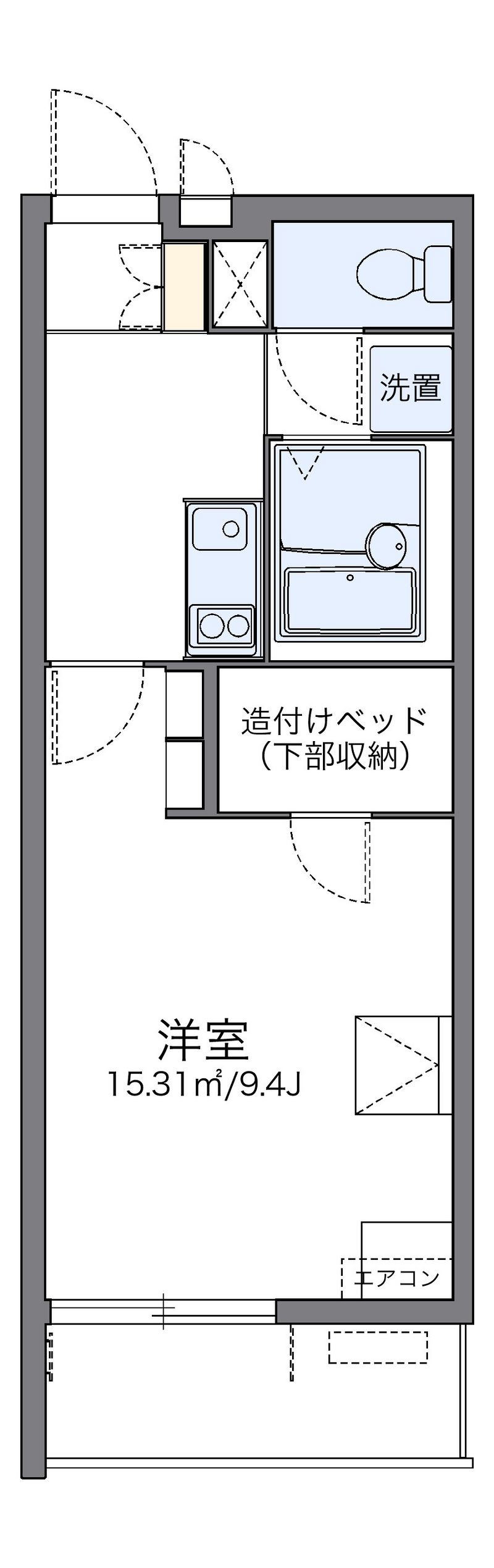 レオパレス小松駅東 間取図