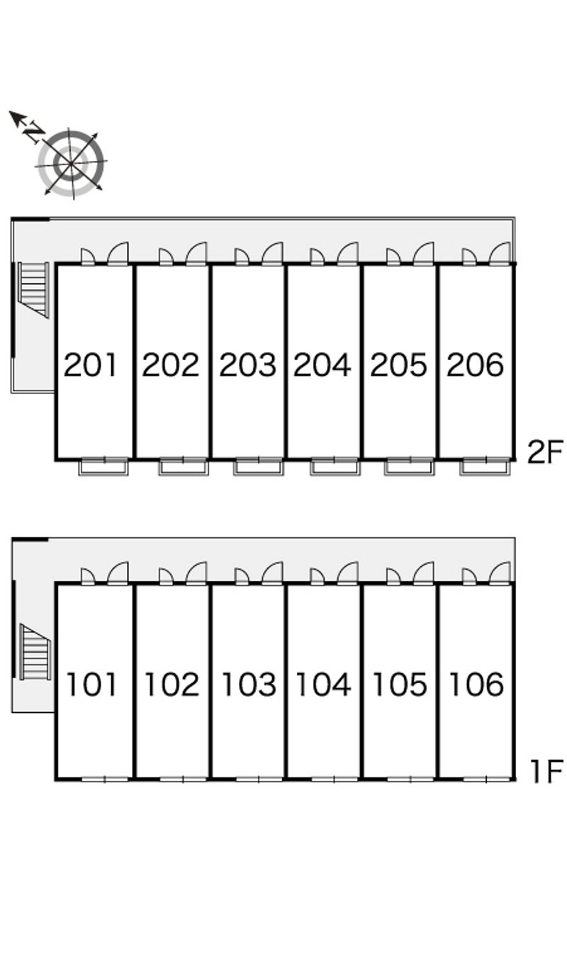 レオパレス白岳２２６ 間取り配置図