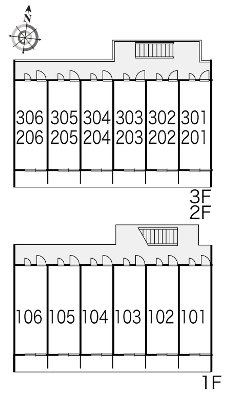レオパレス花水木 間取配置図
