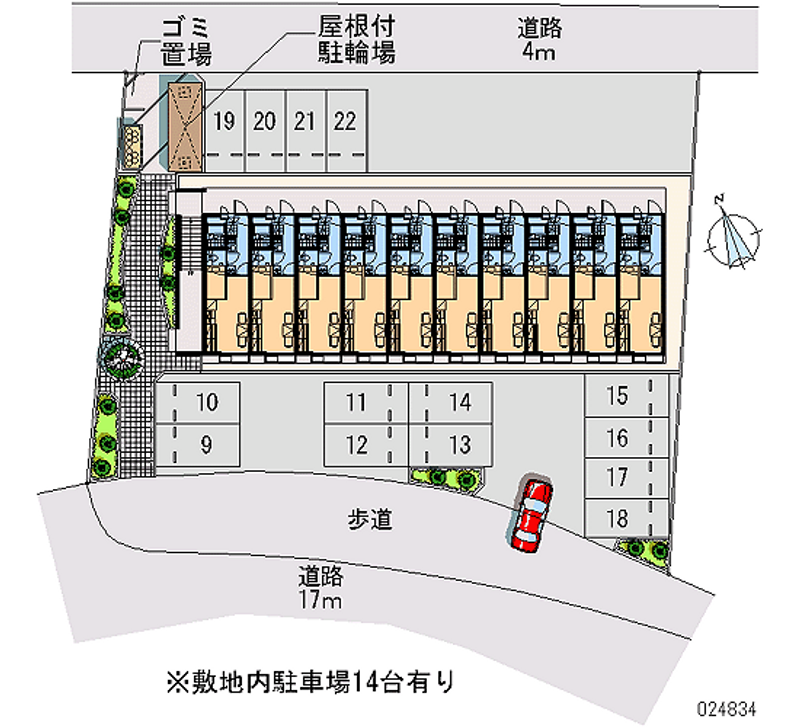 レオパレスベターフォーチュンⅡ 月極駐車場