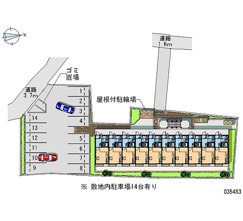 レオパレス大和 月極駐車場