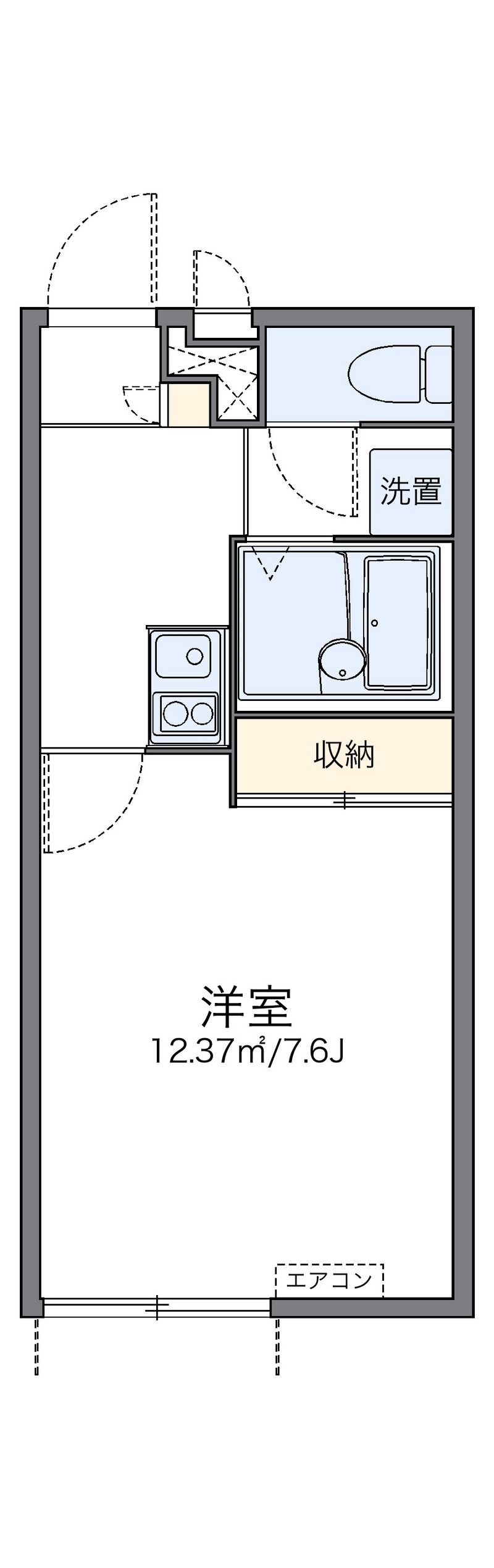 レオパレス東錦見 間取図