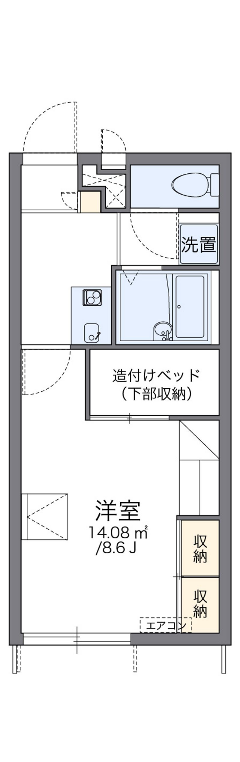 レオパレスアプリコーゼ 間取図