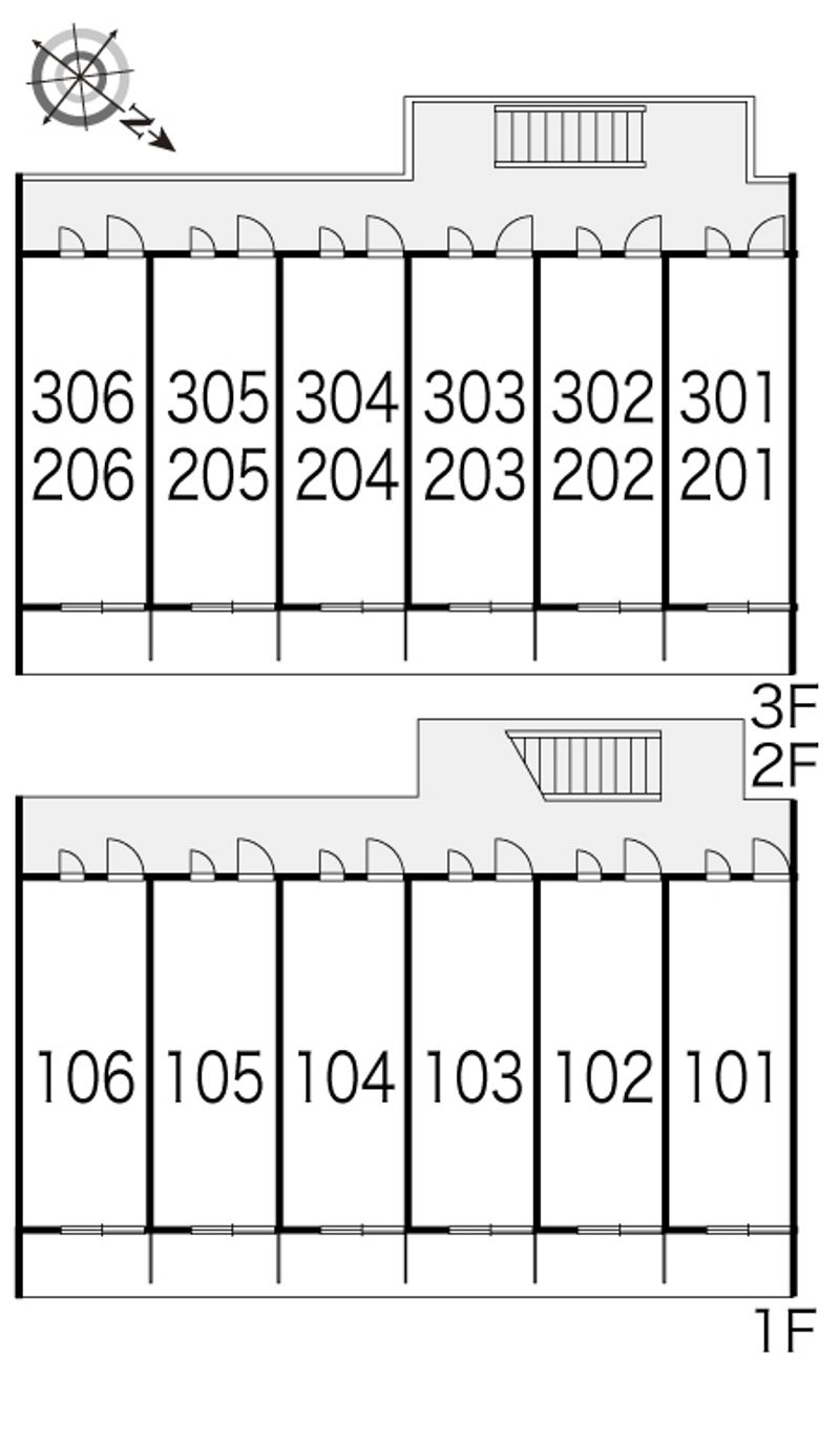 レオパレスグリーンヒルズ 間取配置図