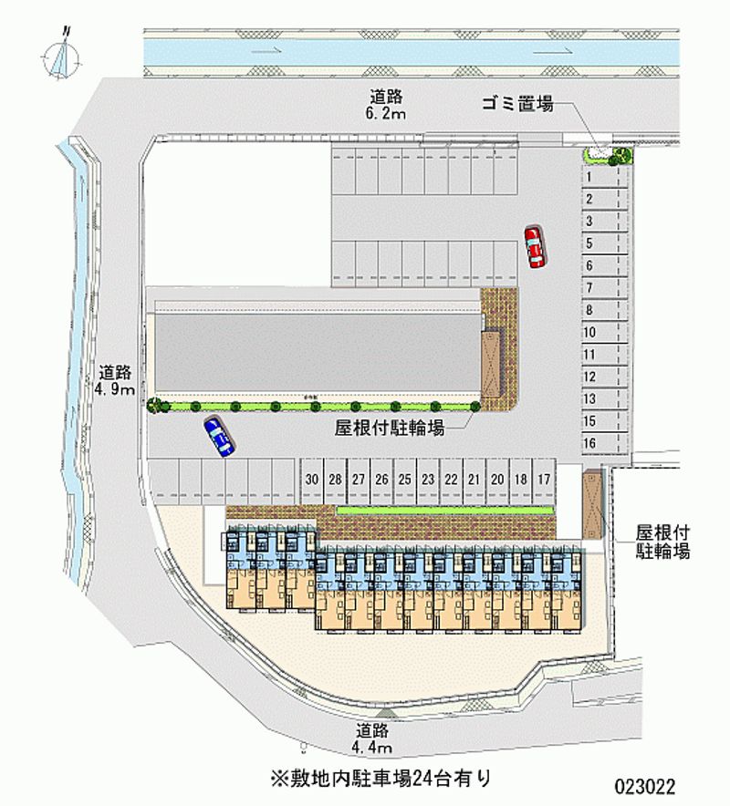 レオパレスＯＺＵ　１ 月極駐車場