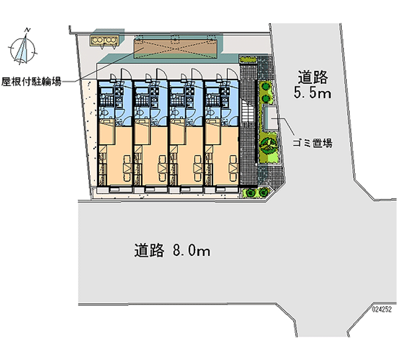 レオパレスサン２ 区画図