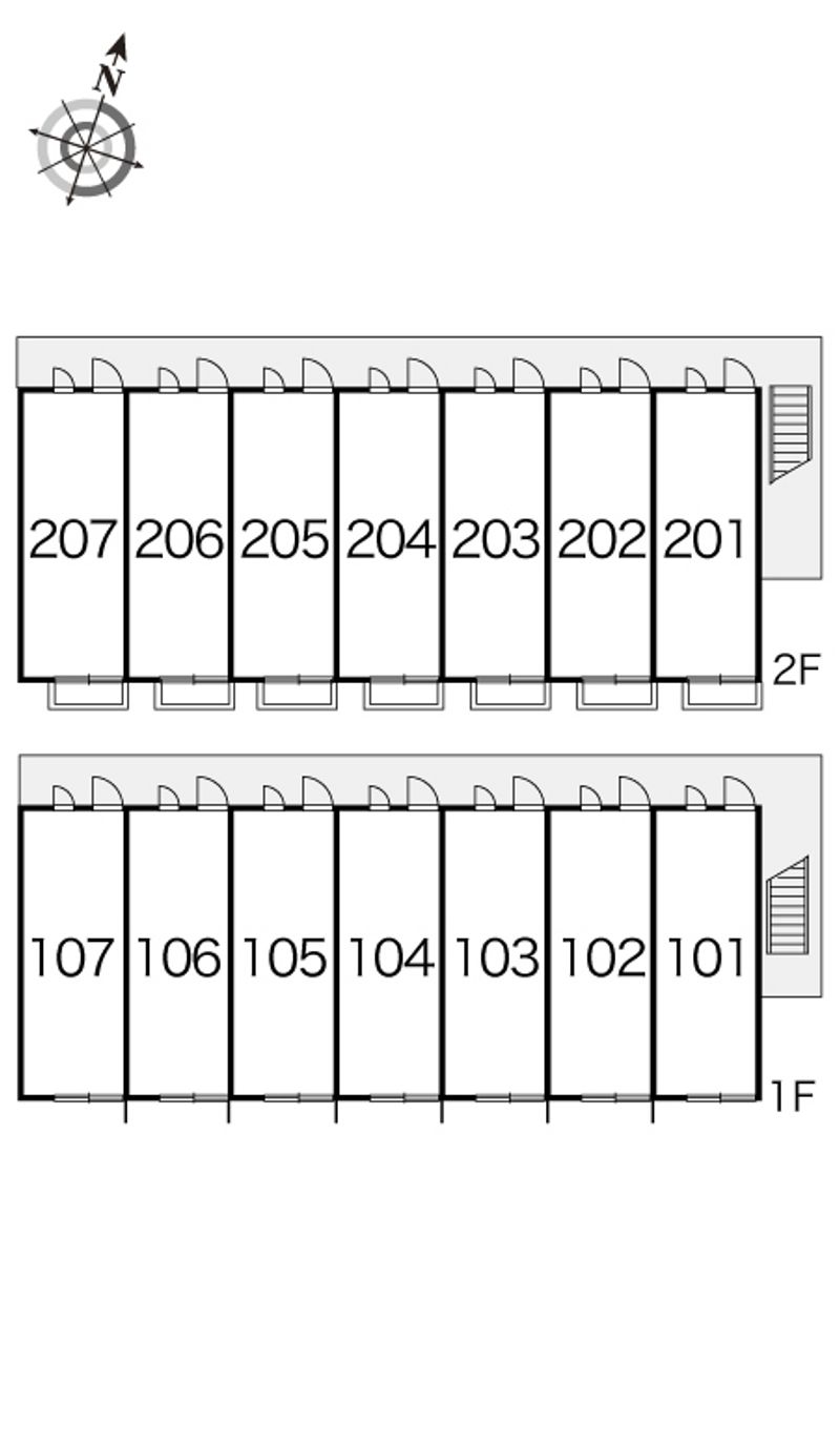 レオパレスノース　キャッスル 間取配置図