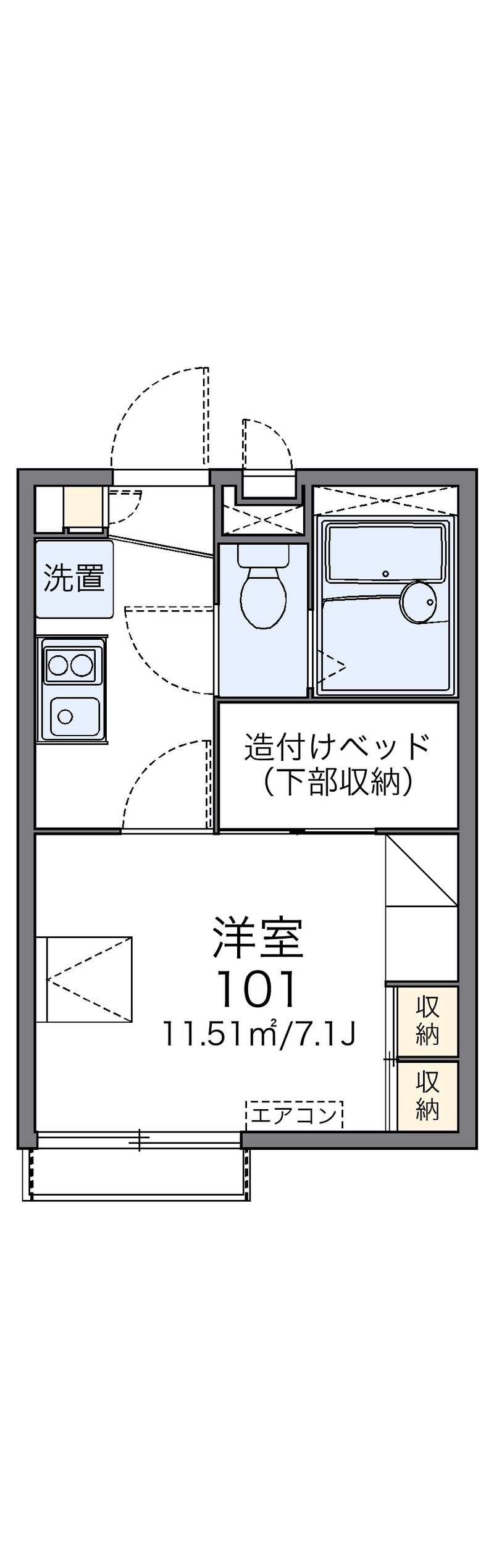 レオパレス多摩ハッピーランド 間取図