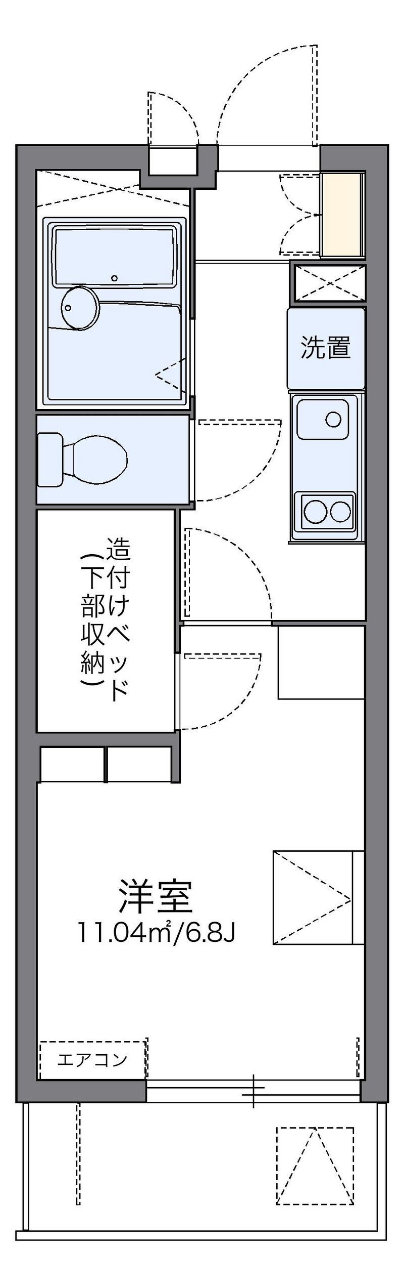 レオパレスフラックス 間取図