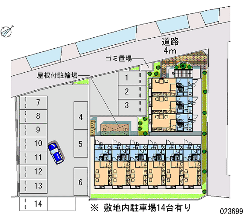 レオパレスドリーム 月極駐車場