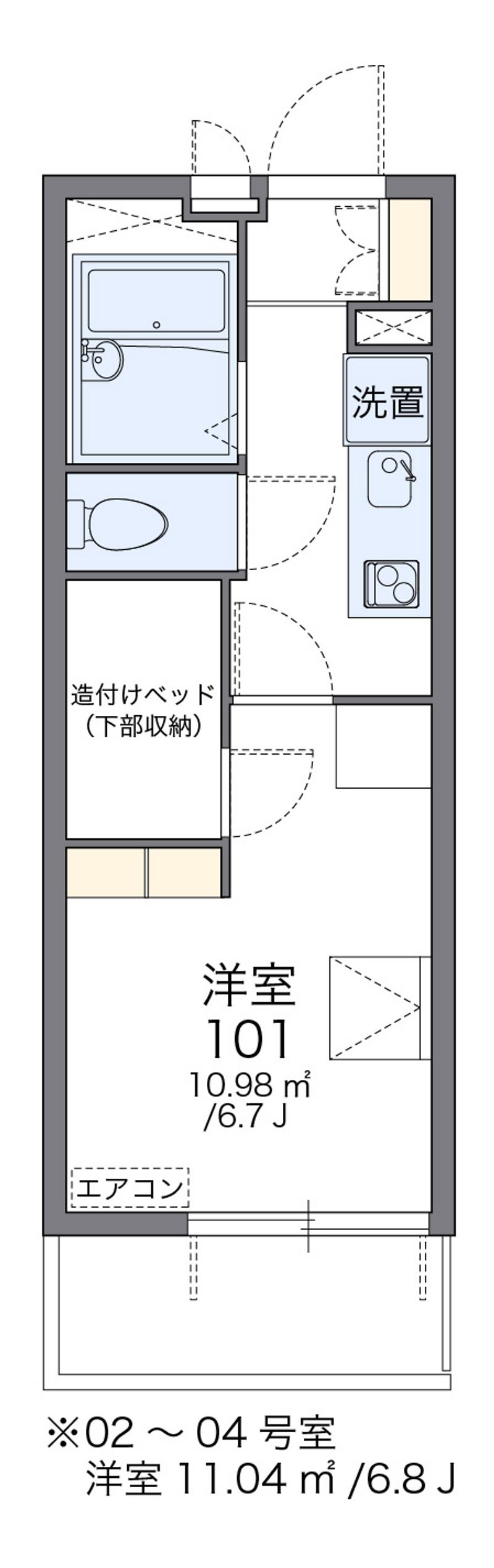 レオパレス南大和田 間取図