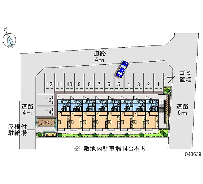 レオパレス山方 月極駐車場