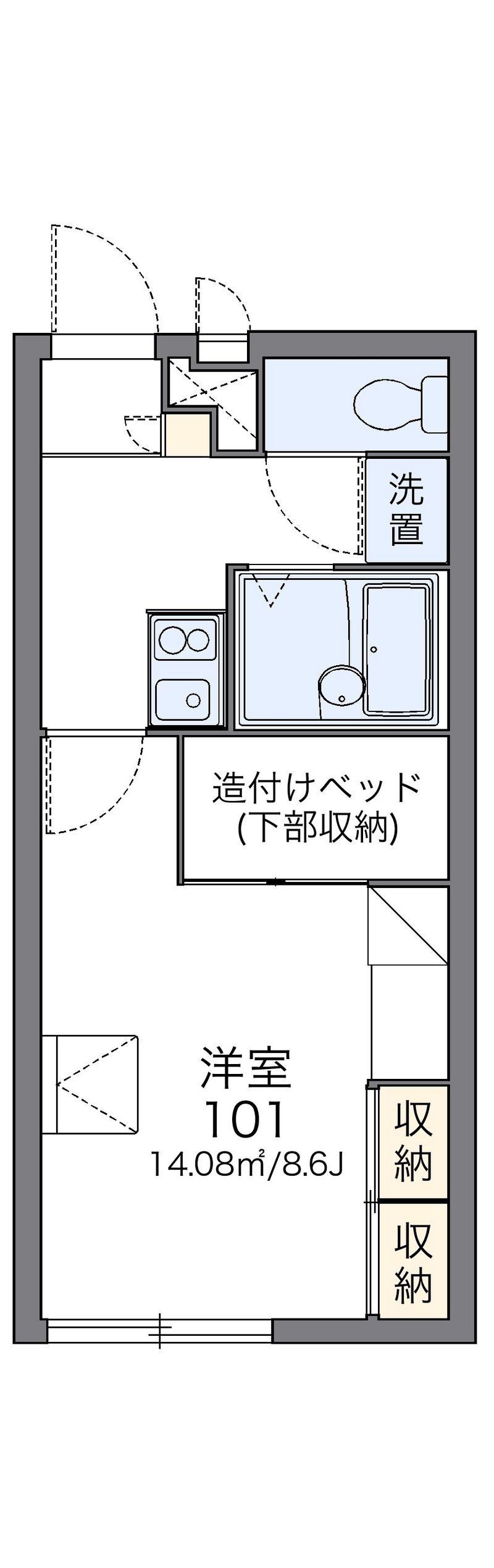 レオパレスパインマノワール 間取図