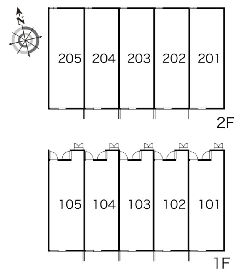 レオパレスプチＫ 間取配置図