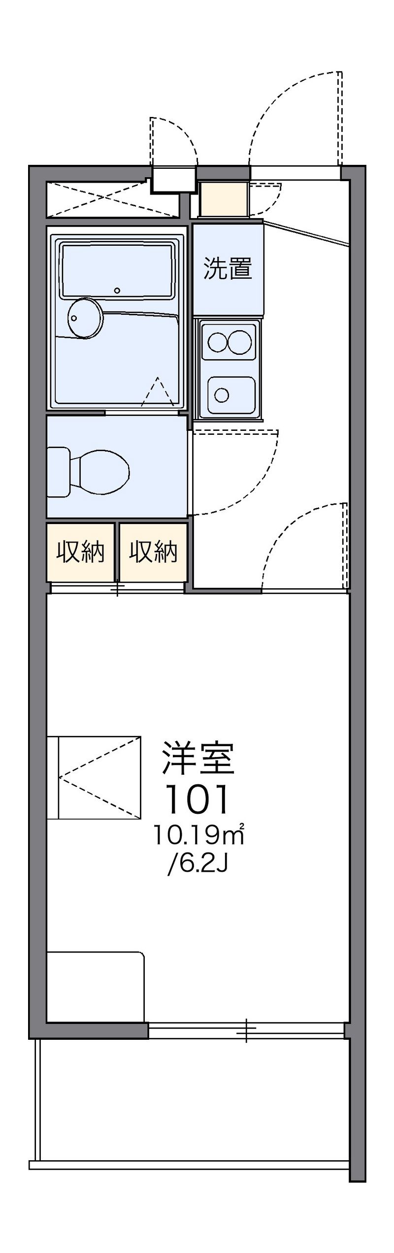 レオパレス本川Ｍ 間取図