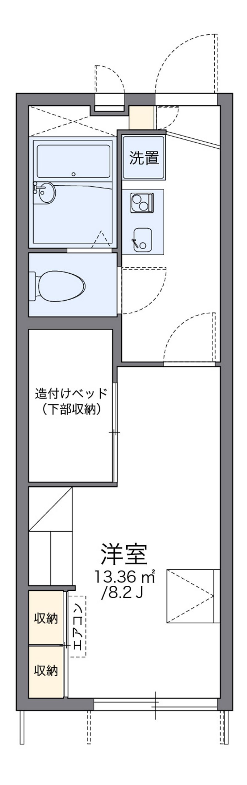 レオパレスブラン大分 間取図