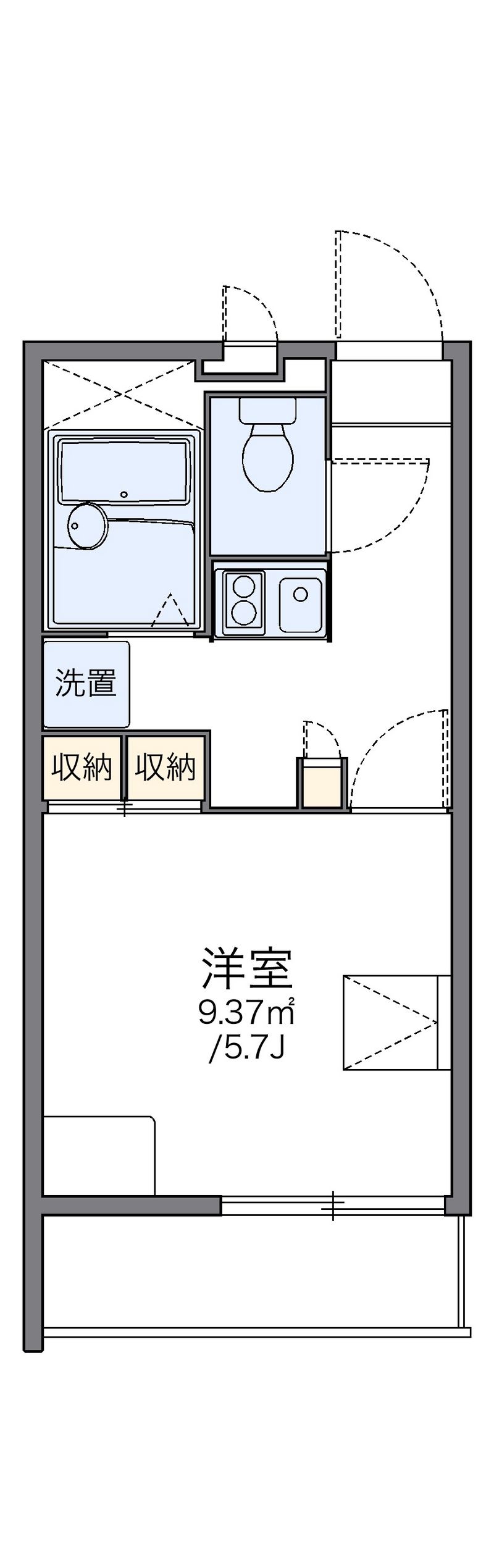 レオパレスＡＳＡＨＩ 間取図