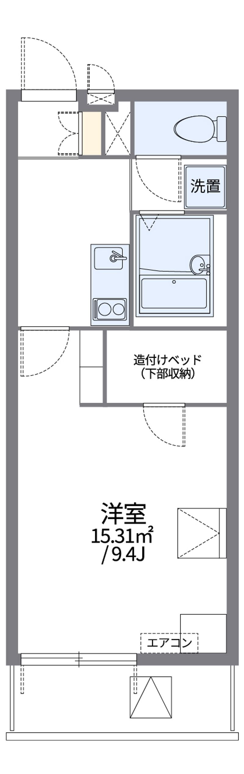 レオパレスアゼリアパーク 間取図