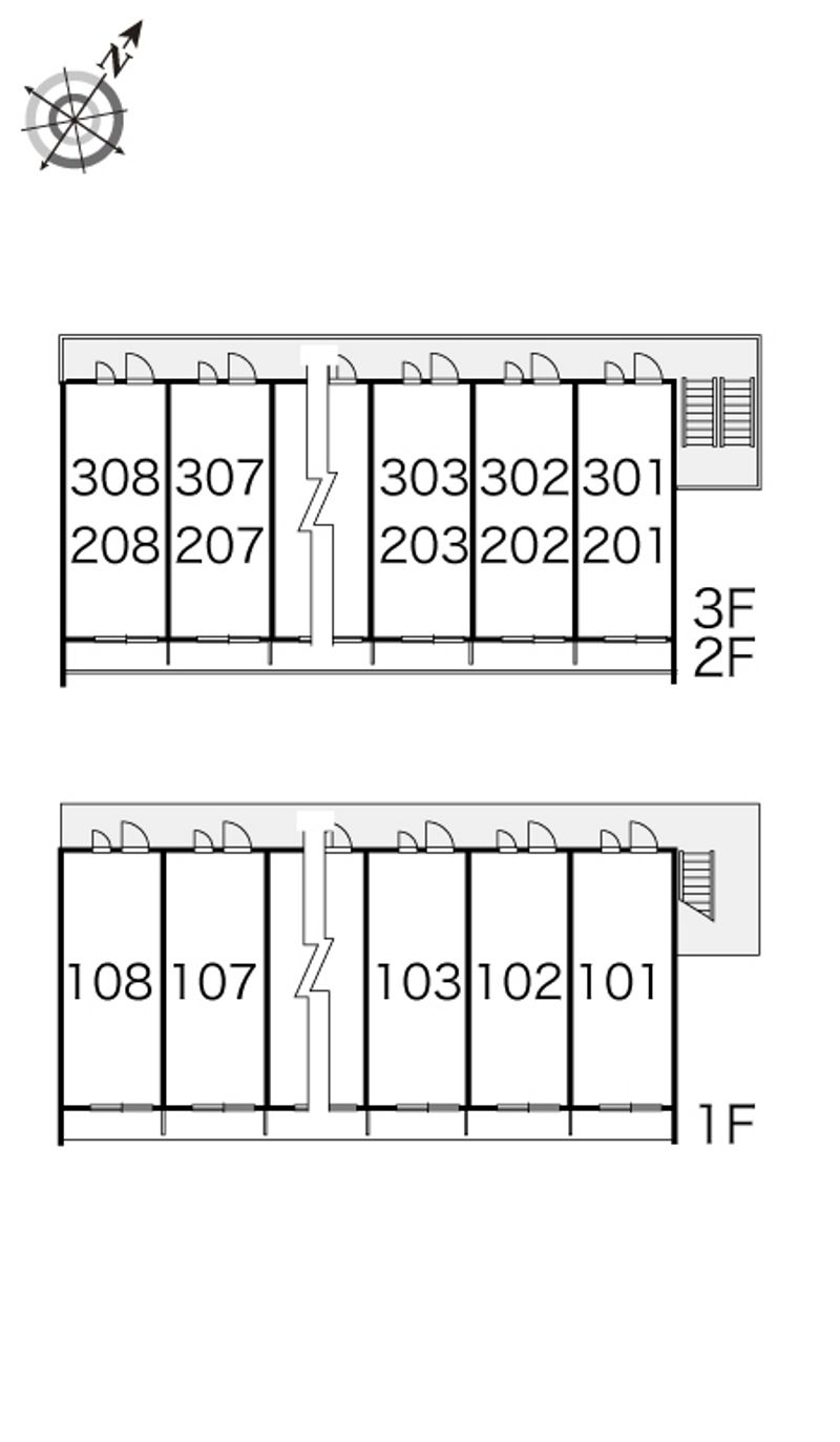レオパレス空港通Ⅰ 間取配置図